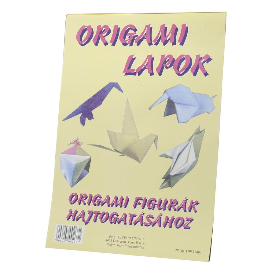 Origami papír, A4 méret, 20 lap